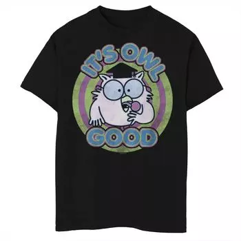 Футболка Tootsie Roll Pop It's Mr. Owl Good Lollipop Circles с рисунком для мальчиков 8–20 лет Licensed Character
