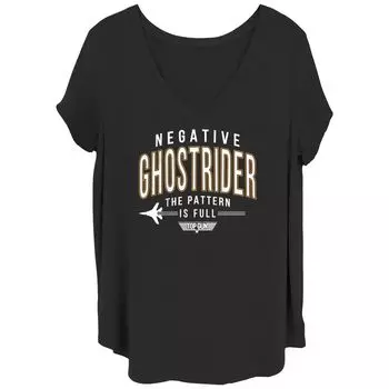 Футболка Top Gun для юниоров больших размеров с рисунком Ghostrider и полнотекстовым рисунком Licensed Character