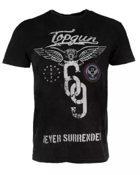 Футболка TOP GUN "Флаги TG20191063", черный