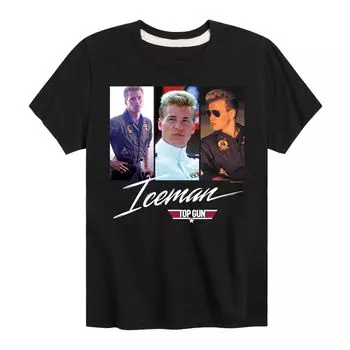 Футболка Top Gun Iceman для мальчиков 8–20 лет с рисунком Licensed Character, черный