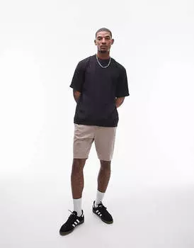 Футболка Topman Oversized Woven With Mid-Length Sleeves, черный