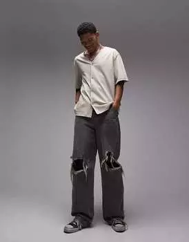 Футболка Topman премиум-класса с каменными пуговицами