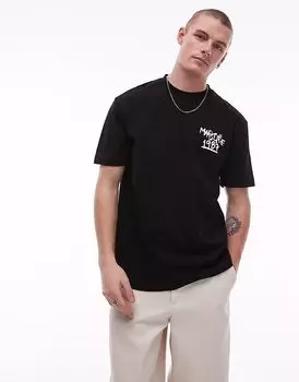 Футболка Topman с принтом «Марсель» черного цвета
