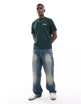 Футболка тяжелого веса с логотипом зеленого цвета PS Paul Smith