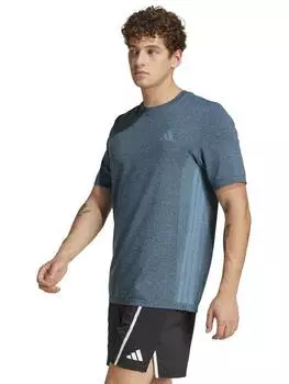 Футболка train essentials structure adidas, цвет Blue/Grey Six