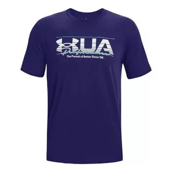 Футболка training graphics t-shirt 'blue' Under Armour, синий