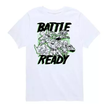 Футболка Transformers Battle Ready для мальчиков 8–20 лет с графическим рисунком Licensed Character, белый