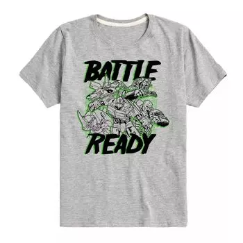 Футболка Transformers Battle Ready для мальчиков 8–20 лет с графическим рисунком Licensed Character, серый