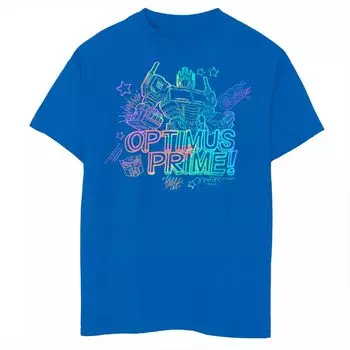 Футболка Transformers Pride Optimus Prime для мальчиков 8–20 лет с радужными линиями Licensed Character