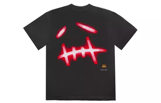 Футболка Travis Scott Cactus Jack x McDonald's Order Here, черная, Черный