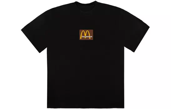 Футболка Travis Scott x McDonald's Sesame Inv, черная/коричневая, черный