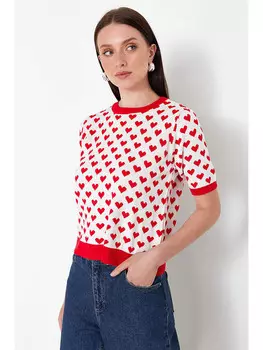 Футболка trendyol, цвет rot/wei