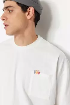 Футболка TRENDYOL MAN, экру