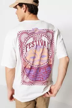 Футболка TRENDYOL MAN, экру