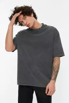 Футболка TRENDYOL MAN, антрацит