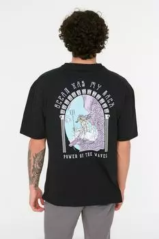 Футболка TRENDYOL MAN, черный