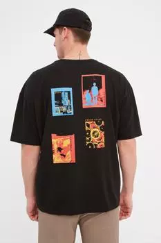 Футболка TRENDYOL MAN, черный