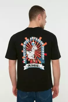 Футболка TRENDYOL MAN, черный