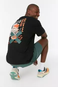 Футболка TRENDYOL MAN, черный