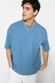 Футболка TRENDYOL MAN, индиго