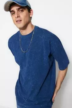 Футболка TRENDYOL MAN, индиго