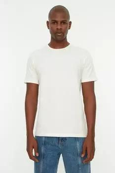 Футболка TRENDYOL MAN, кремовый