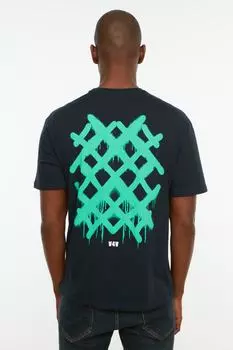 Футболка TRENDYOL MAN, темно-синий