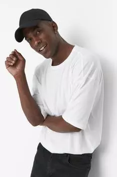 Футболка Trendyol мужская базовая оверсайз, белый