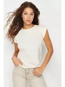 Футболка trendyol Shirt, кремовый