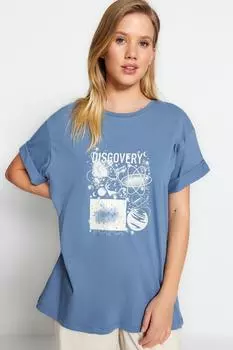 Футболка TRENDYOLMLLA, индиго