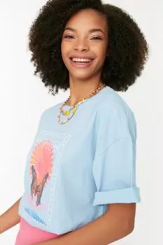 Футболка TRENDYOLMLLA, синий