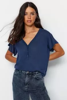 Футболка TRENDYOLMLLA, темно-синий