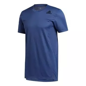 Футболка trg tee h.rdy sports gym training round neck short sleeve blue Adidas, синий