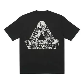 Футболка tri-heads t-shirt 'black' Palace, черный
