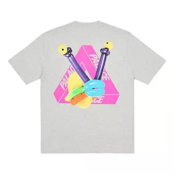 Футболка tri twister t-shirt 'grey marl' Palace, серый