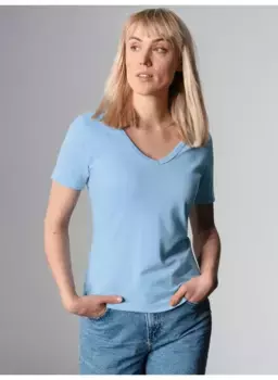 Футболка Trigema "Футболка TRIGEMA хлопок/эластан", цвет Iceblue-Melange
