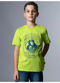 Футболка Trigema "Футболка TRIGEMA с крупным принтом "TRIGEMA 1919"", цвет Lemon