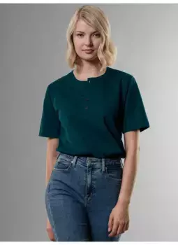 Футболка Trigema "Футболка TRIGEMA с планкой на пуговицах хлопок DELUXE ", цвет Saphir