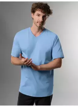 Футболка Trigema "TRIGEMA V-Shirt DELUXE Хлопок", цвет Horizont