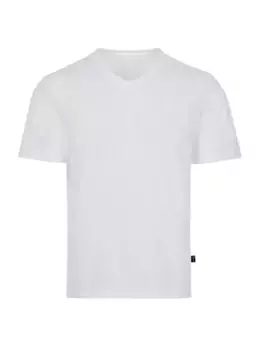 Футболка Trigema "TRIGEMA V-Shirt DELUXE Хлопок", белый