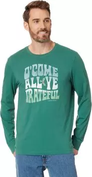 Футболка Trippy O Come All Ye с длинными рукавами Crusher-Lite Life is Good, цвет Spruce Green