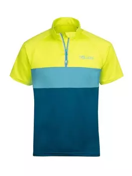 Футболка Trollkids, цвет limegelb/petrolblau