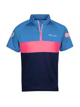 Футболка Trollkids, цвет marineblau/magenta