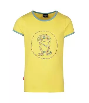 Футболка Trollkids Flower Troll, цвет Limonade/Gletschergrn