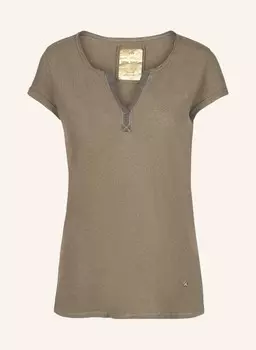 Футболка Троя с льном Mos Mosh, зеленый