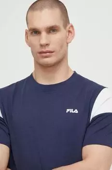 Футболка Tsingoni из хлопка Fila, темно-синий