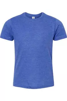 Футболка Tultex Youth Fine Jersey, цвет heather royal