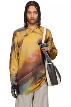 Футболка-туника с принтом Yellow & Brown Fox Racing Edition Kiko Kostadinov