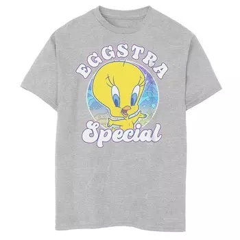Футболка Tweety Eggstra со специальным рисунком для мальчиков 8–20 лет Looney Tunes Licensed Character, цвет Athletic Heather