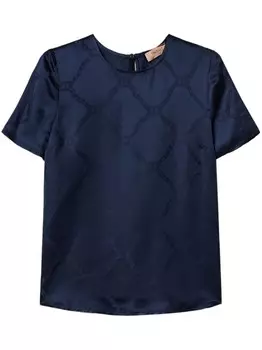 Футболка TWINSET Oval T-жаккард, синий